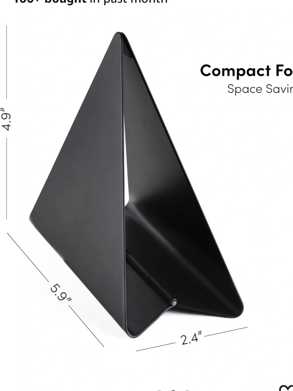 NIB XYMPO Black Adjustable Triangle Napkin Holder, holds 50